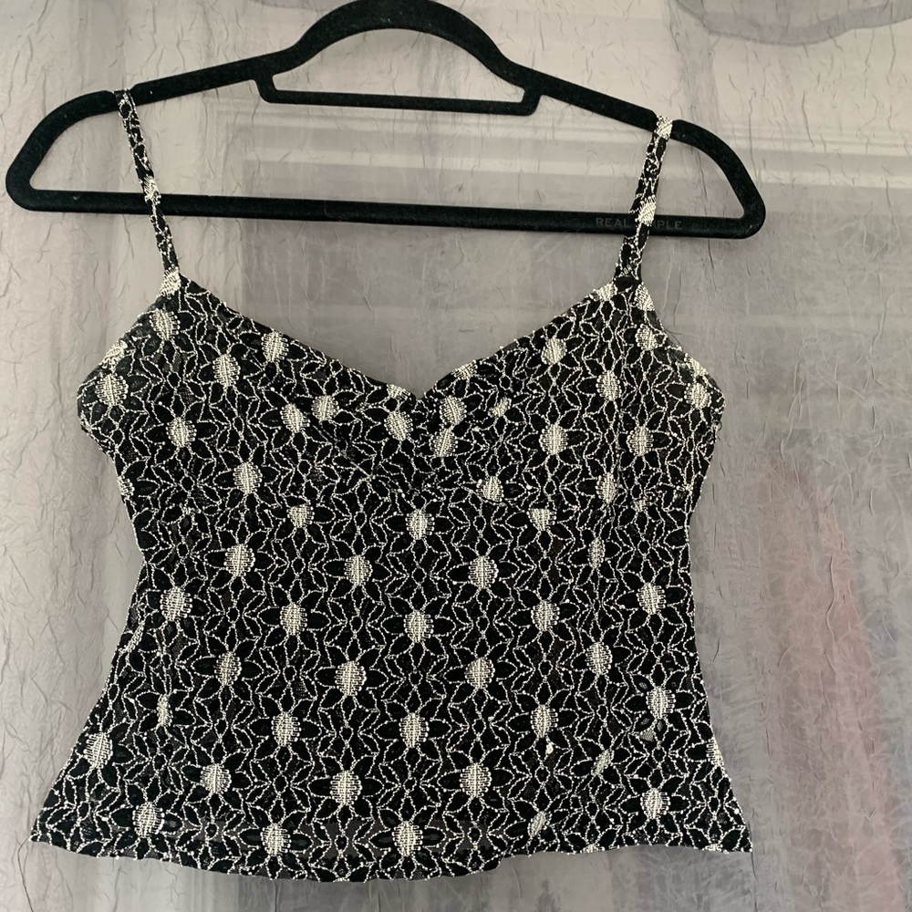 sheer lace top (not sheer in the chest)